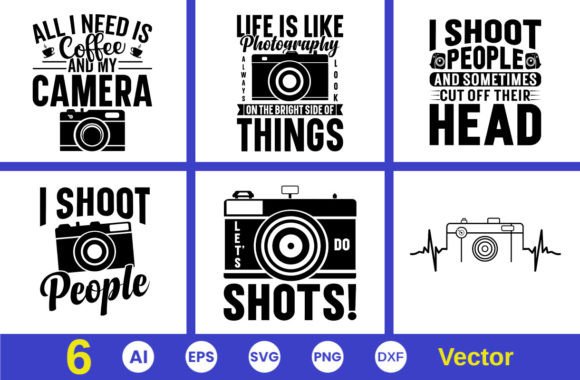 Download Photographer Camera T-shirt Design Bundle - Camera Collection