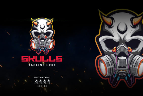 Download Skull Head with Mask - Skull Collection